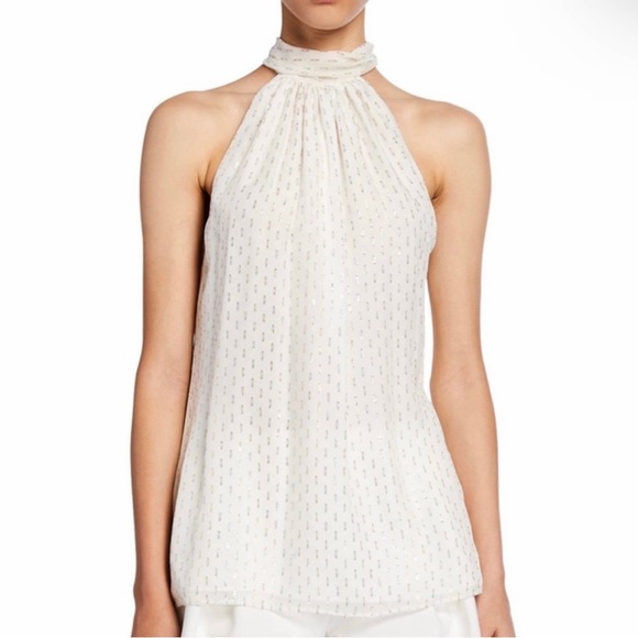 Ramy Brook Tops - NEW RAMY BROOK IVORY METALLIC SLEEVELESS TOP